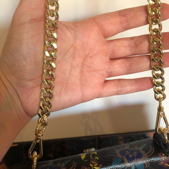 Aldo Black purse with multi-coloured Bird pattern - Picture 5 of 8